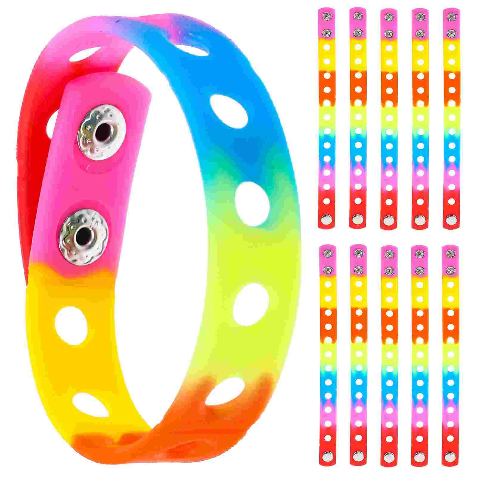 

10 шт., силиконовые ремешки на запястье