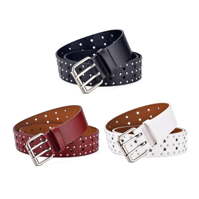 

Luxurious Thin Waist Belt with Double Pin Buckle for Women Jeans Skirt Decors NEW
