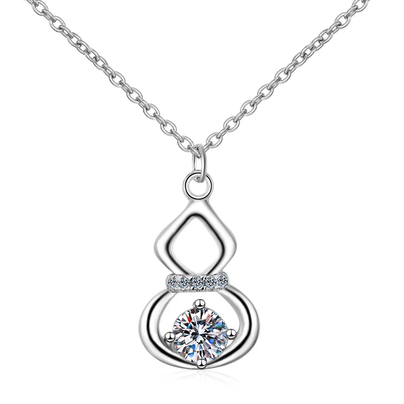 

Aisne Real VVS1 0.5ct Moissanite Pendant Necklaces For Women D Color 100% 925 Sterling Silver Wedding Party Bridal Fine Jewelry