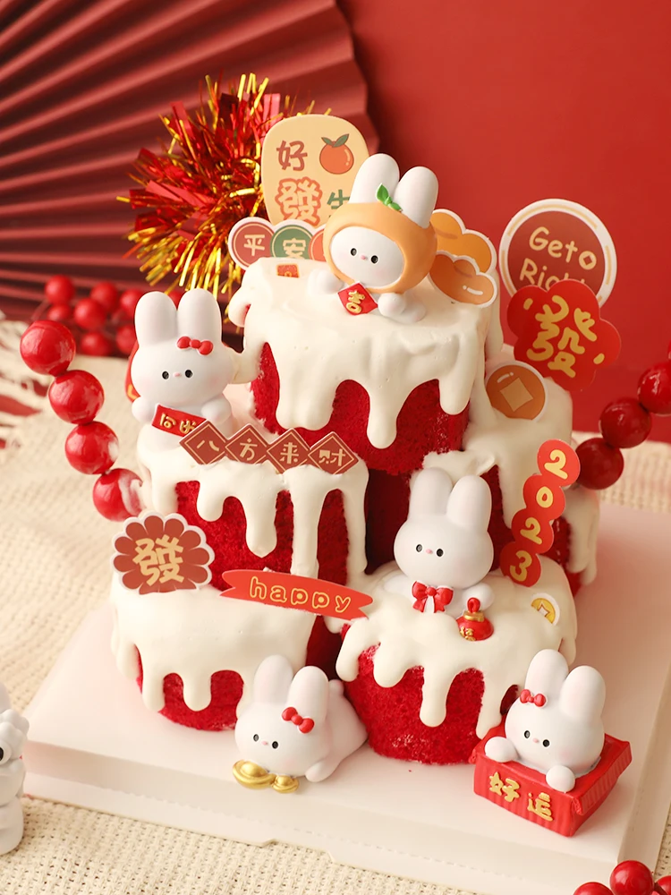 Украшение для торта в виде пасхального кролика украшения животных украшение