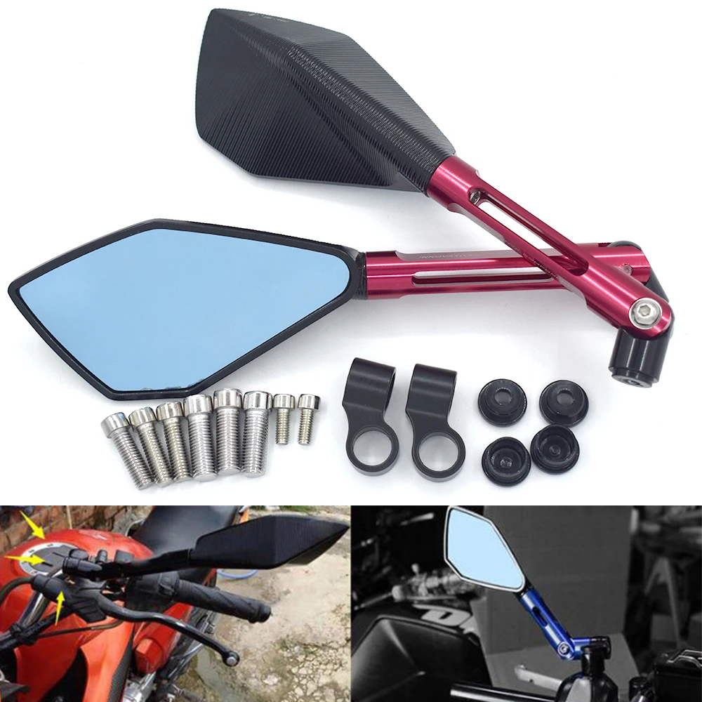

Универсальное мотоциклетное алюминиевое регулируемое зеркало заднего вида с ЧПУ 8 мм 10 мм для KAWASAKI Z250 Z300 Z750 Z750S Z750R Z800 Z900 Z1000