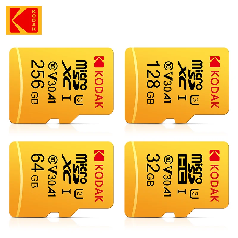 

Kodak 100% оригинальная TF Micro SD карта памяти MicroSD класс 10 16 ГБ 32 ГБ 64 Гб 128 ГБ 256 Гб Смартфон планшет камера gopro