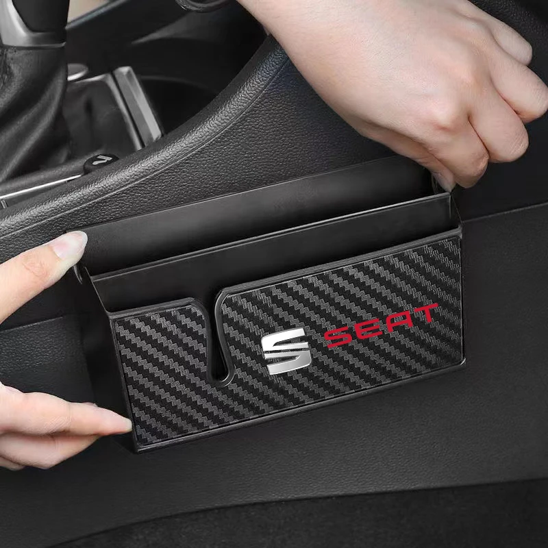 Автомобильный ящик для хранения сумка зарядки органайзер из углеродного волокна