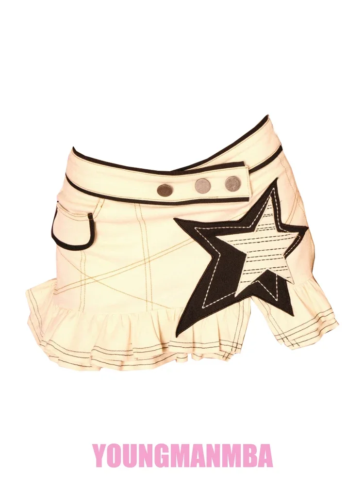 

2023 Summer New Mini Skirts Casual Vintage Korean Fashion Y2k Streetwear Pleated Skirts Low Waist Culotte
