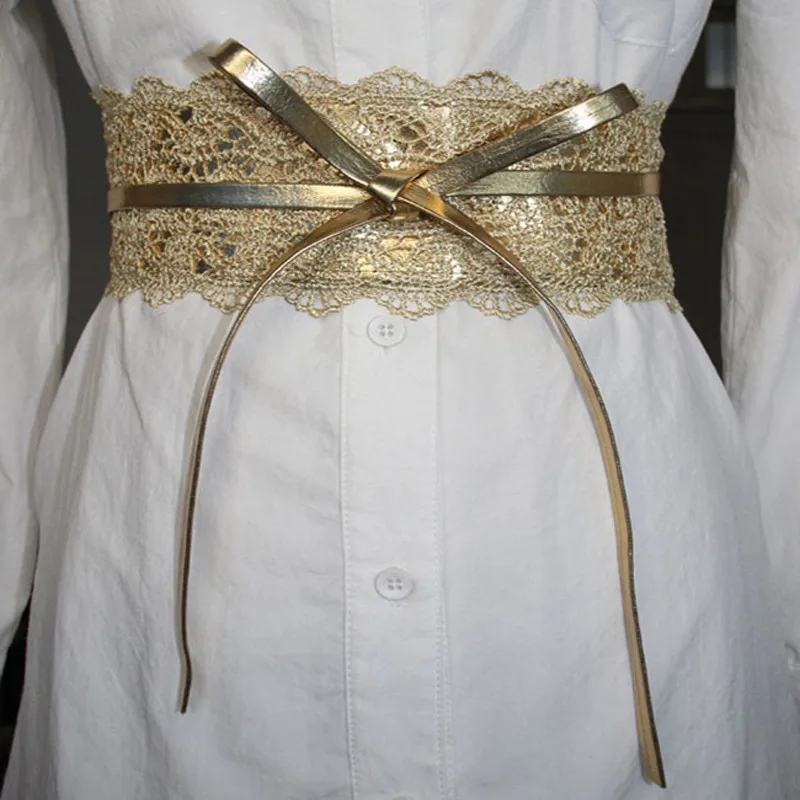 

New Luxury Brand Designer Belt Elastic Lace Jeans Belt Female Wedding Dress Waistband Black Belts For Women Dress Belt