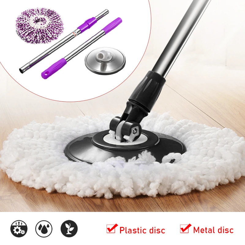 

Вращающаяся швабра, универсальный стержень для мытья, швабра с ведром, Сменная головка пирса, ленивая щетка для отжима воды и пыли, бытовой и...