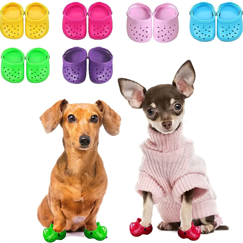 Кроксы TikTok для собак, летняя обувь для маленьких собак, сандалии конфетных цветов, фотоподарок для фестиваля домашних животных