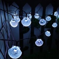 clear sea beach seashell fairy string light outdoor indoor led garland shell for fish net mermaid party baby shower decoration