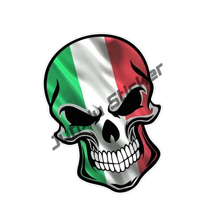 Italian Flag Skull Vinyl Decal Motif External Car Stickers
