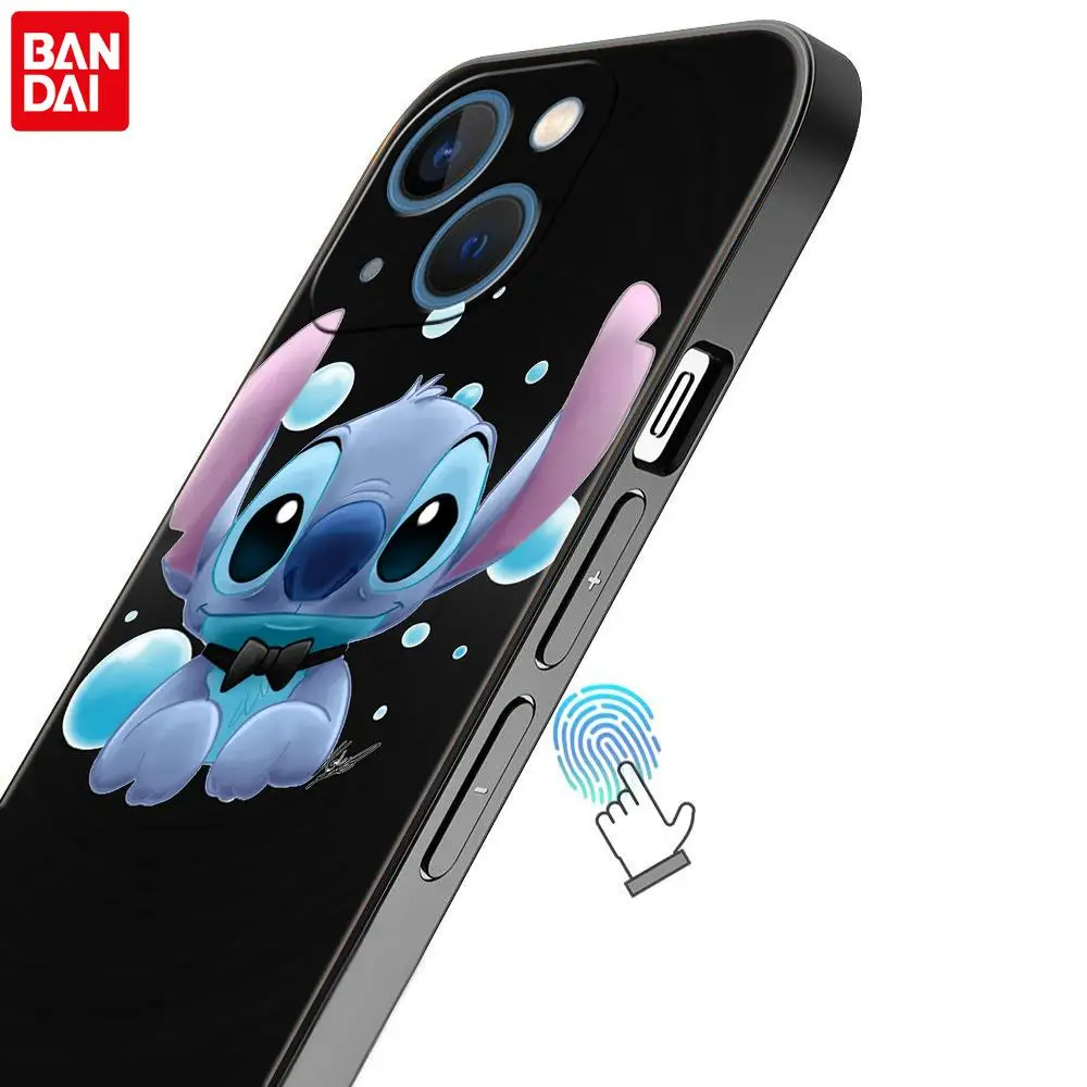 Чехол для телефона Lilo Stitch Fundas Apple iPhone 13 11 12 Pro 7 XR X XS Max 8 6 6S Plus 5 5S SE 2022 Черный