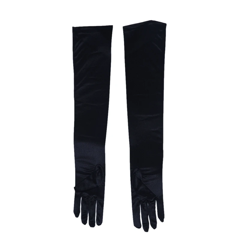 

8 шт., Женские Длинные атласные налокотники, 21 дюйм