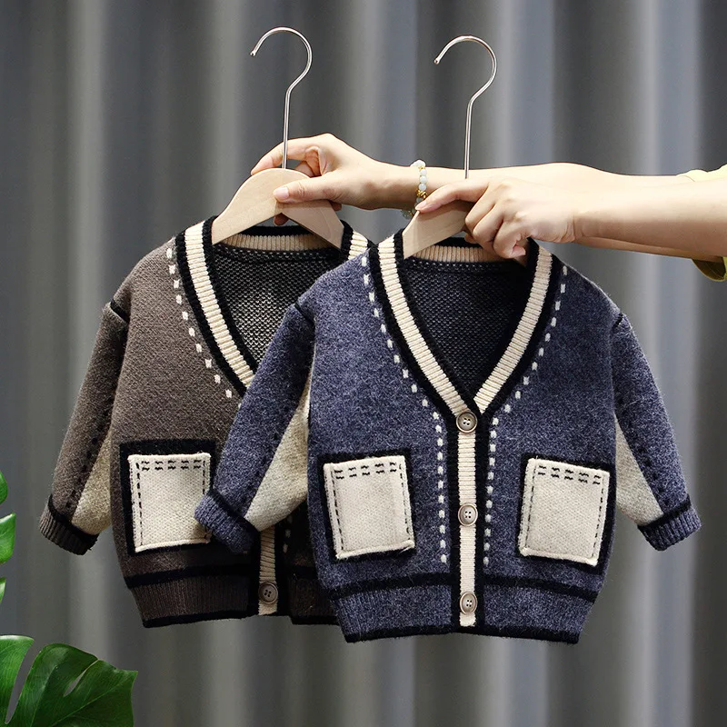 

Spring Autumn Baby Girls Boys Sweaters Coat Kids Knit Cardigan Tops Baby Boys Girls Long Sleeve Sweaters 2-6Years