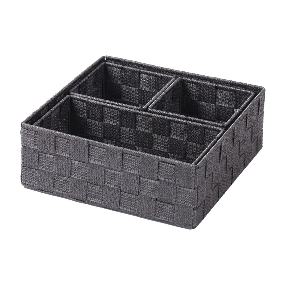 

Holder Storage Basket Storage Box 26*26*9.5cm Accessories Desktop Grocery Household Multifunctional Nylon Organizer