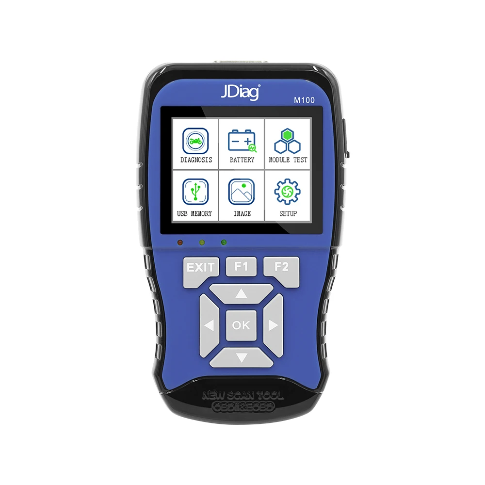 

12V Battery Analyzer Tester 2in1 OBD2 Diagnostic Scanner JDiag M100 for Universal Motorcycles