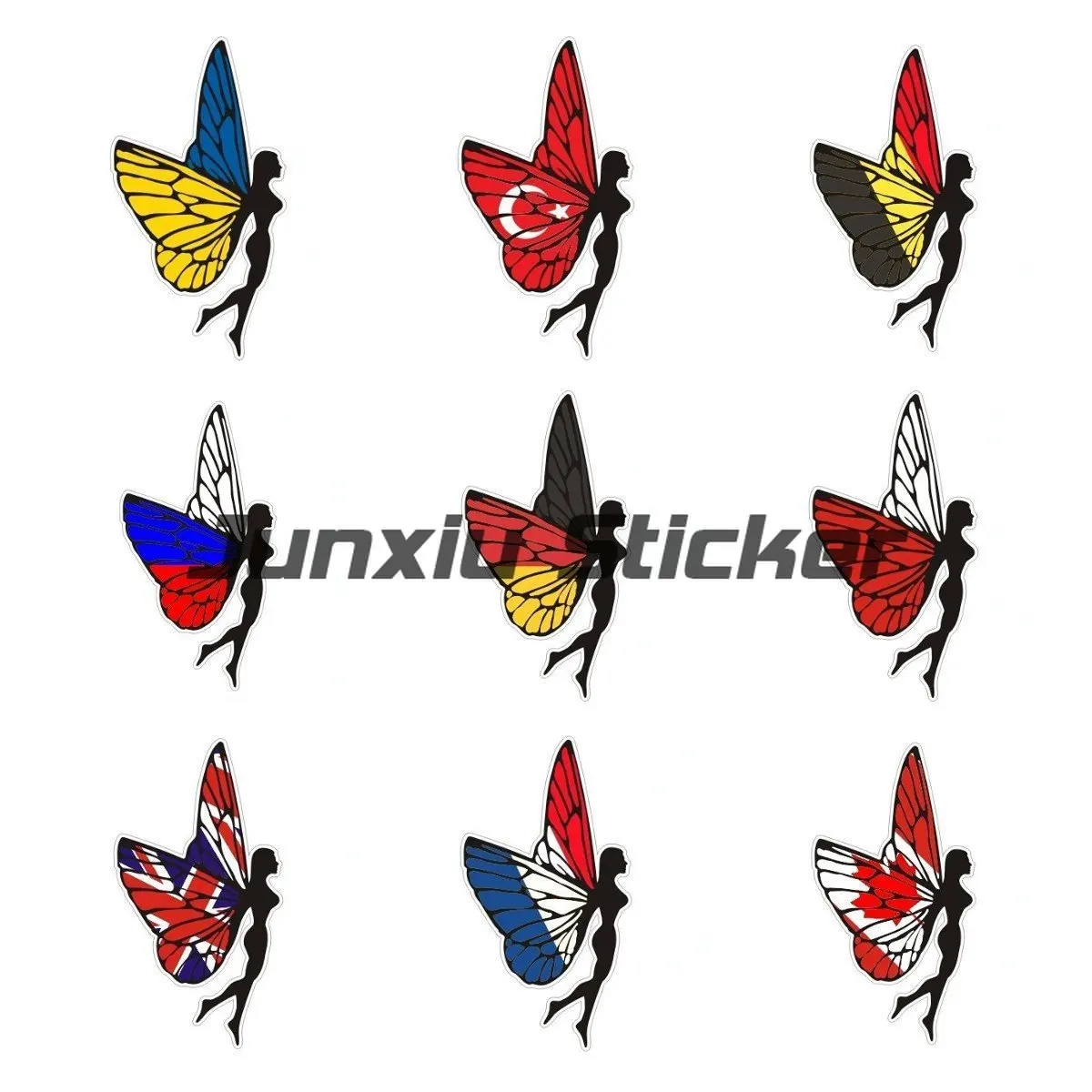 Украинский Флаг Израиля, Испании, России, Германии, Франции, Чехии, автомобильные наклейки отражающие, ПВХ, виниловая Водонепроницаемая наклейка