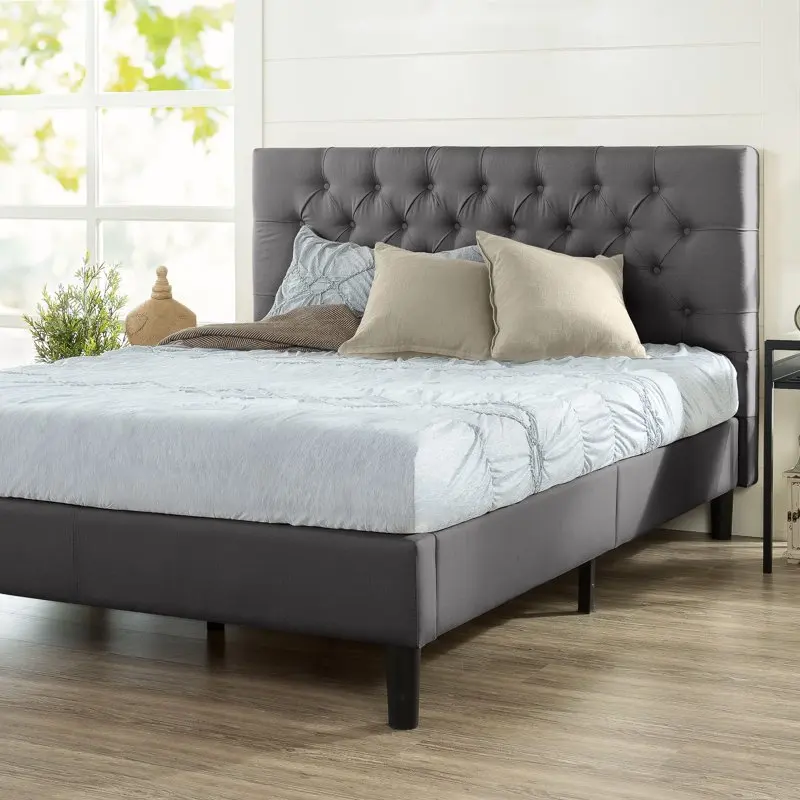 

43" Upholstered Platform Bed Frame, Queen