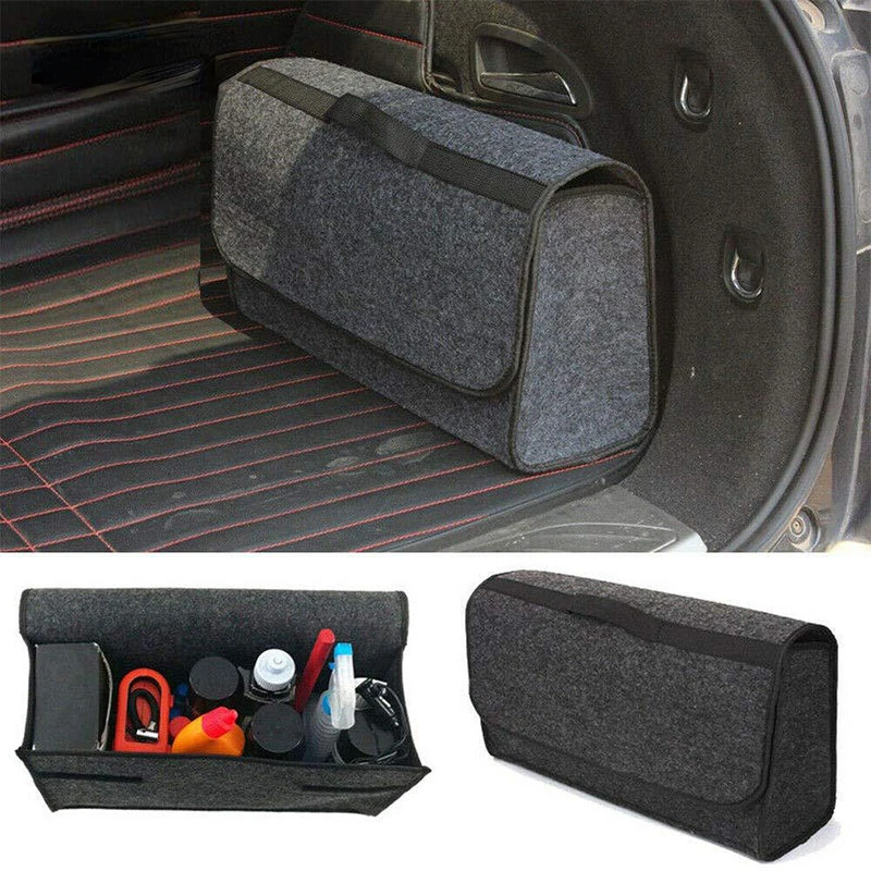 

Organizer Bag Car Trunk Organizer Car Seat Organizer Woolen Felt Stowing Tidying Large Container Waterproof Storage Bag