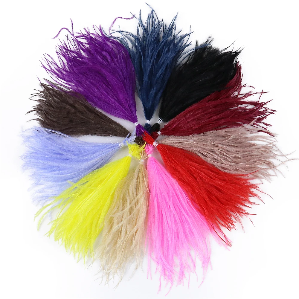 

100pcs/Bunch Ostrich Feathers 10-15CM Natural Ostrich Plumas DIY Wedding Dress Christmas Sewing Earrings Decoration Making