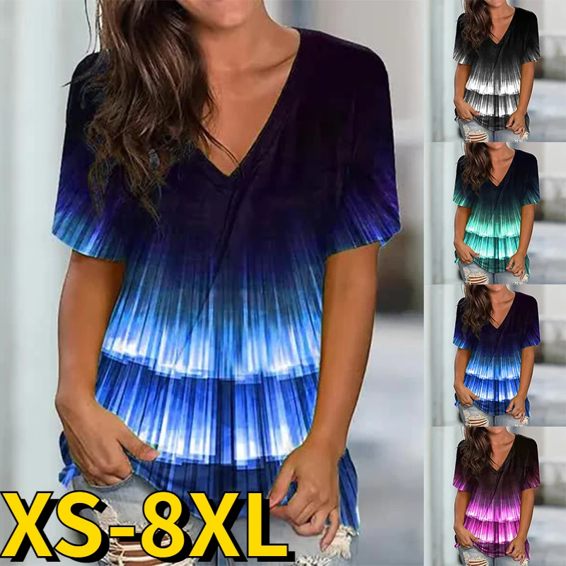 

Винтажная Футболка 2023, летняя Базовая футболка с V-образным вырезом, модный топ, повседневный уличный пуловер на каждый день, новый дизайн, принт, короткие рукава