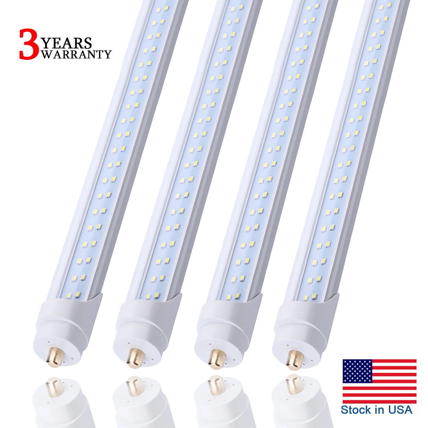 

4 шт./партия, светодиодные лампы 8 футов, 65 Вт, 8 дюймов, 6000 К