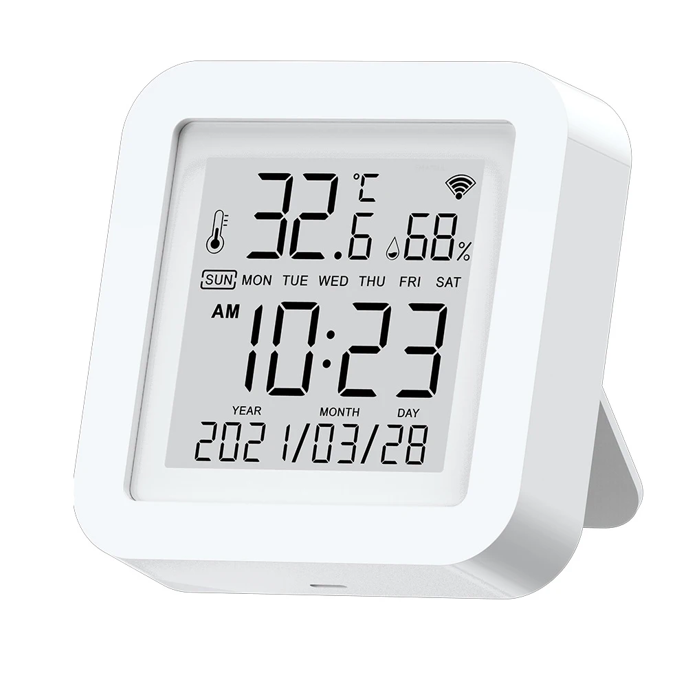 

With LCD Display Durable APP Control Recording Intelligent WIFI Easy Operate Practical Temperature Humidity Sensor Universal