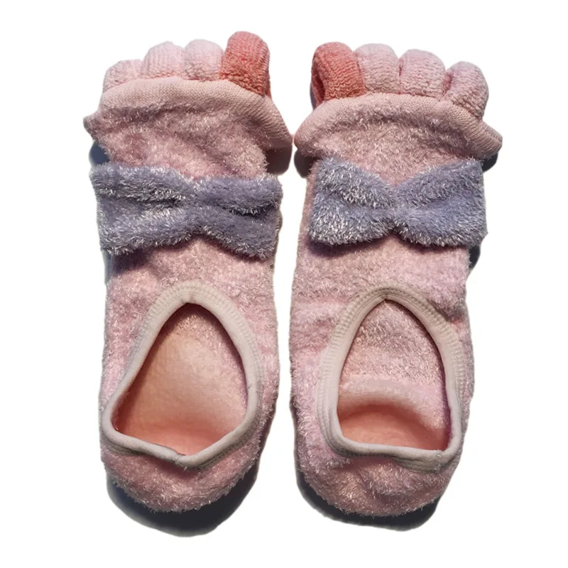 Toe-Separated Toeless Yoga Toe Socks for Women - Corrective Socks for Hallux Valgus, Non-Slip Thicker