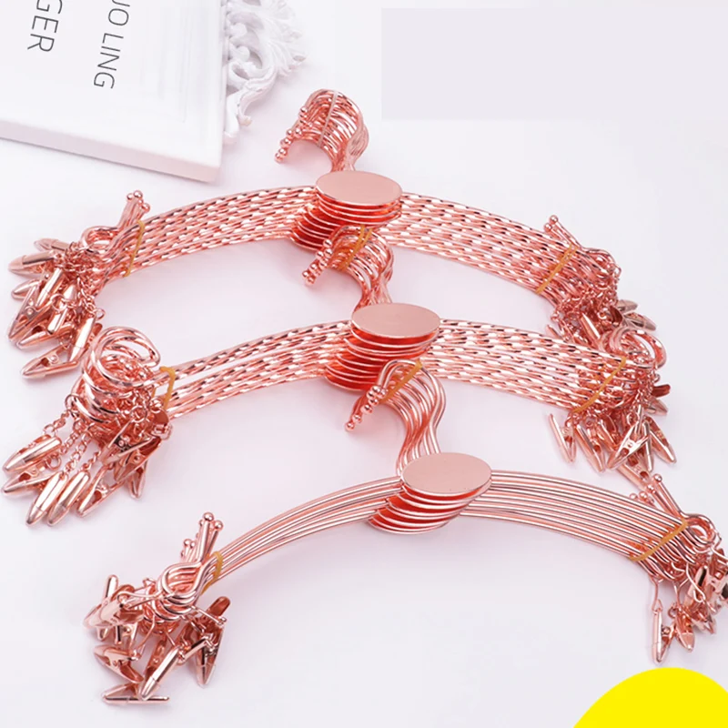 

Hooks Rose Gold Hangers Exquisite Metal Bold Non-slip Underwear Space Saving Hanger Bra Clothespin Panties Clip Clothes Racks