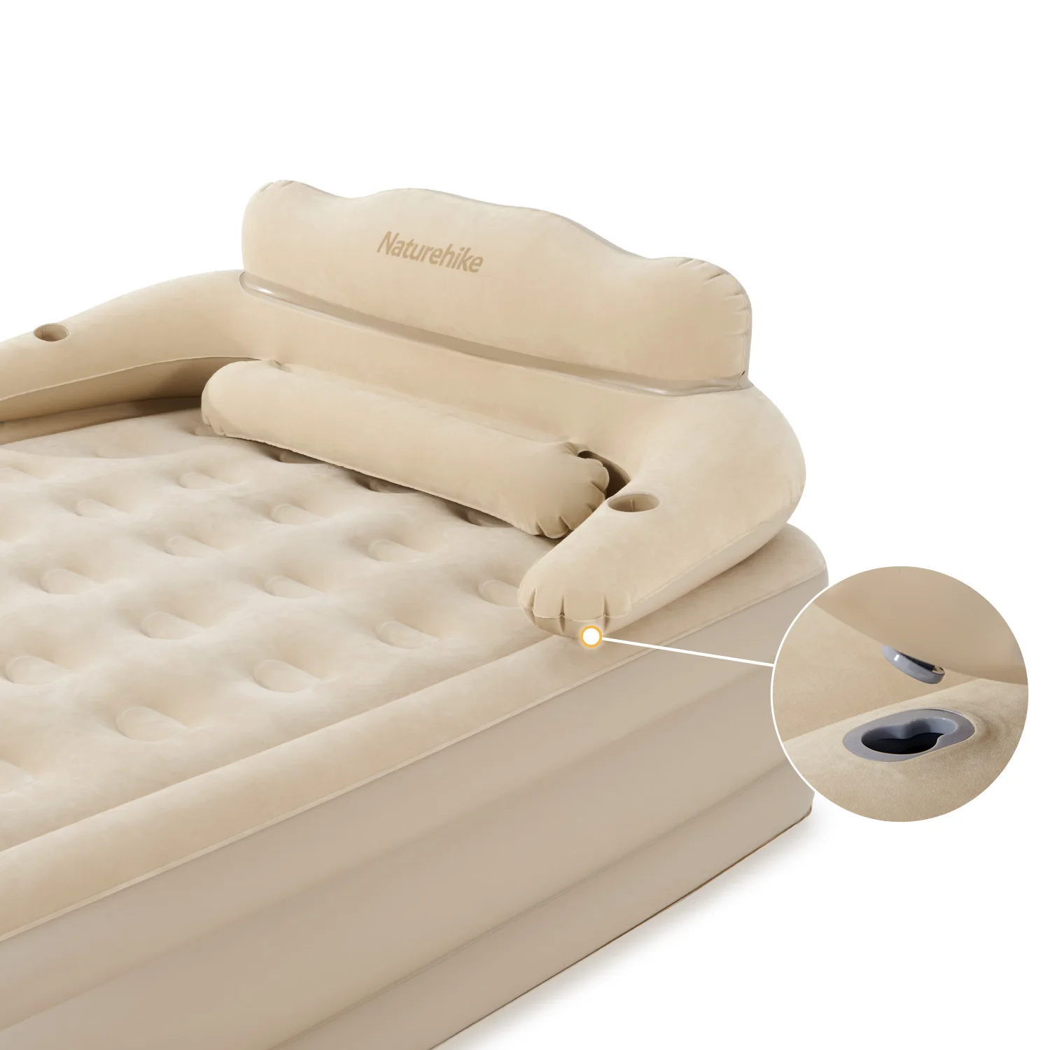 Надувная кровать Naturehike для кемпинга на открытом воздухе со съемной спинкой