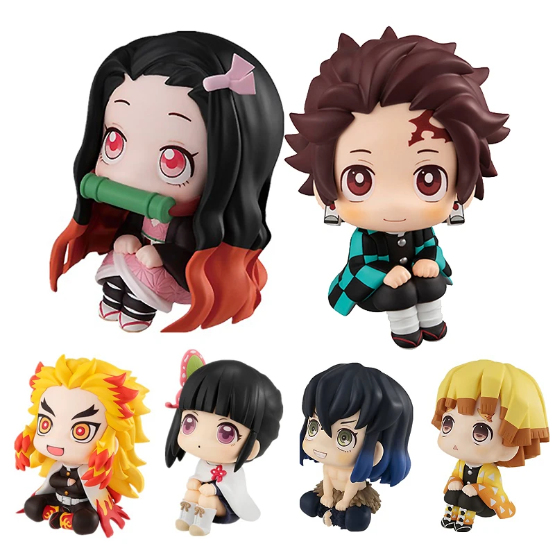 Аниме Фигурка 7 см рассекающий демонов Nezuko Tanjirou Zenitsu Inosuke Kyoujurou Kanawo Kawaii игрушки Q