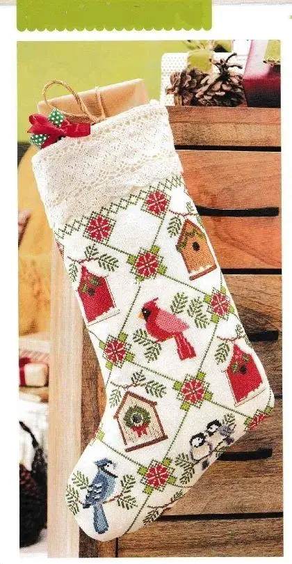

Christmas socks 36-45 embroidery kits, cross stitch kits,cotton frabric DIY homefun embroidery Shop7
