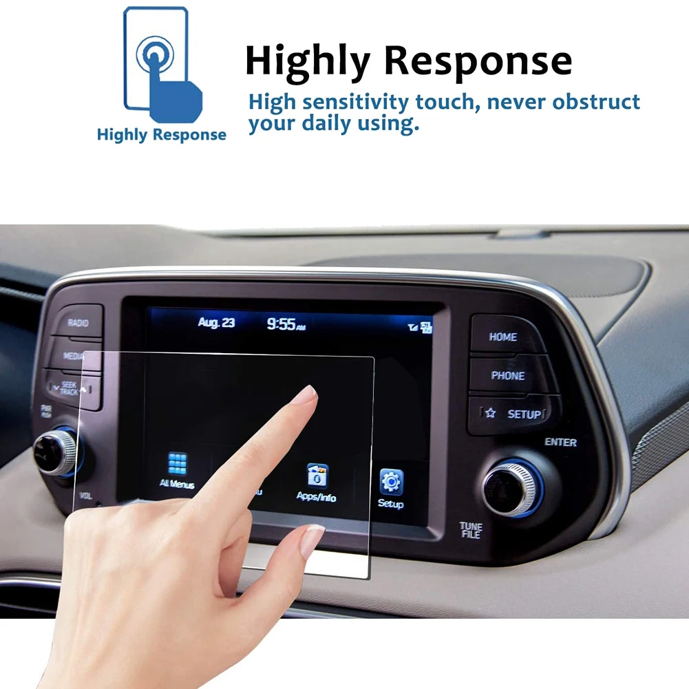 Для Hyundai Santa Fe 2019 7-дюймовая центральная GPS-навигация защитная пленка для