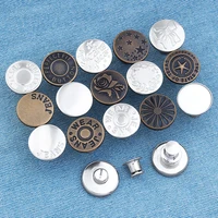 detachable retro metal buttons snap fastener pants pin for jeans retractable button sewing free buckles perfect fit reduce waist