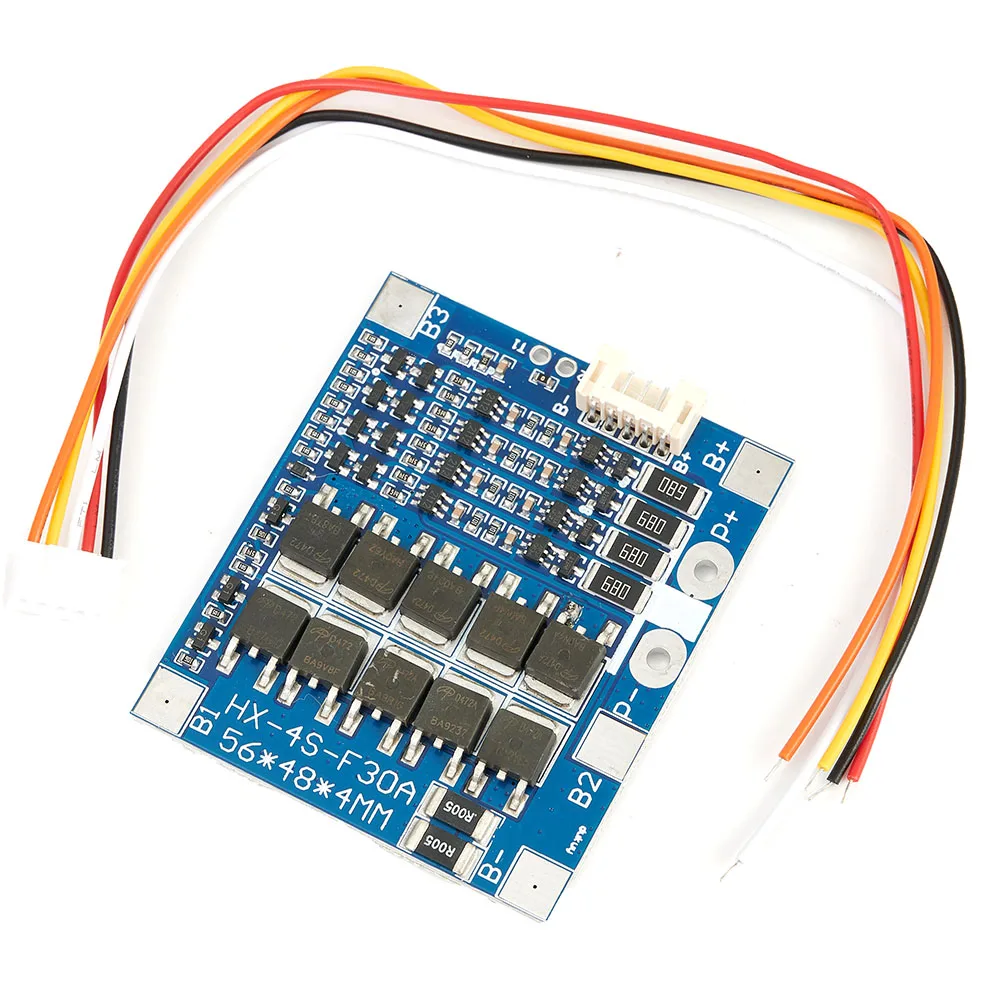 

4S 30A 12.8V Battery PCB Protection Board W/Balance 3.2V LiFePo4 LiFe Battery BMS Li-ion Lithium Battery Charger Protection Bo