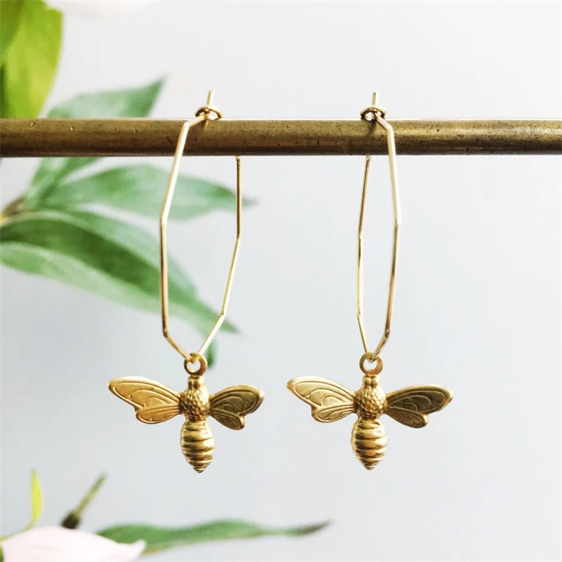 

Bohemian Personality Geometric Bee Insect Creative Pendant Earrings Women Female Earring Party Jewelry Gifts for Her Wholesale