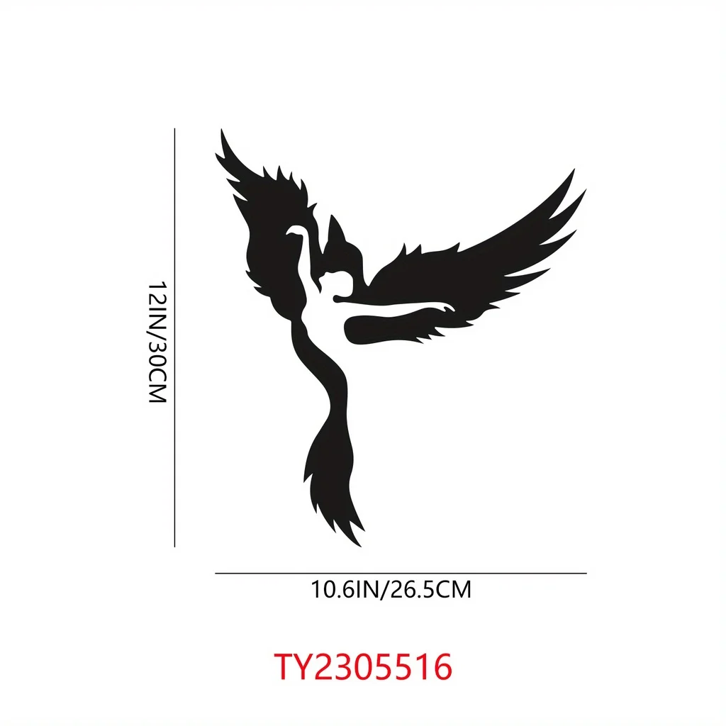 1 Шт. Металлический Настенный Декор С Изображением Феникса Железная Подвесная
