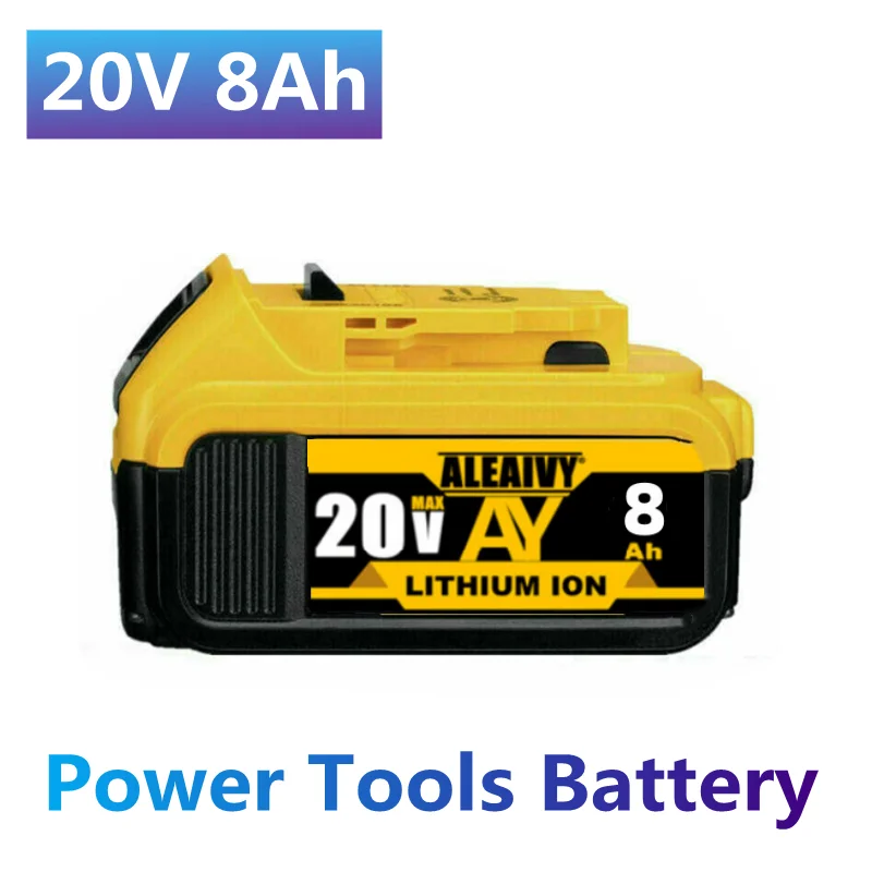 

20V 8Ah DCB200 Replaceable Li-ion Battery Compatible with for Dewalt 18 Volt MAX Power Tools 18650 Lithium Batteries