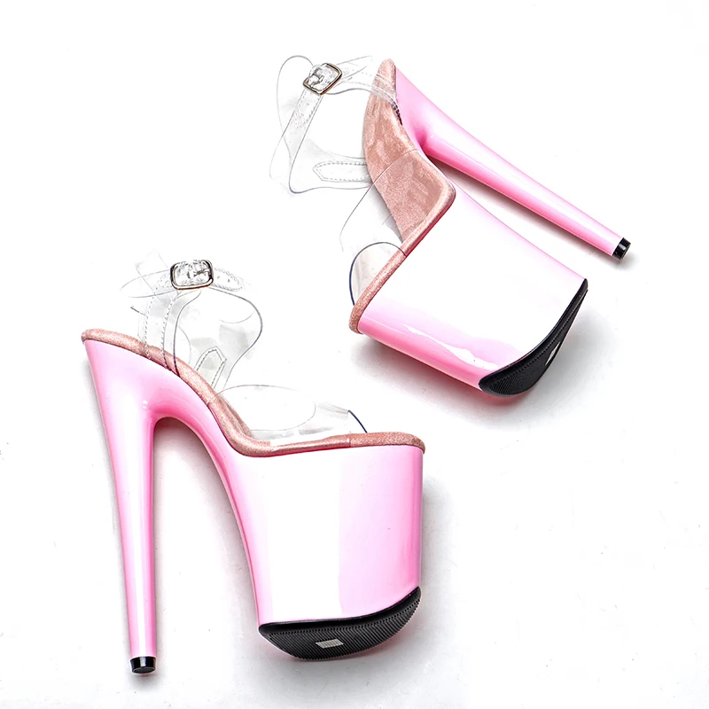 Leecabe 8Inch/20cm PVC upper Women's Platform Sandals  party High Heels Shoes Pole Dance Shoes
