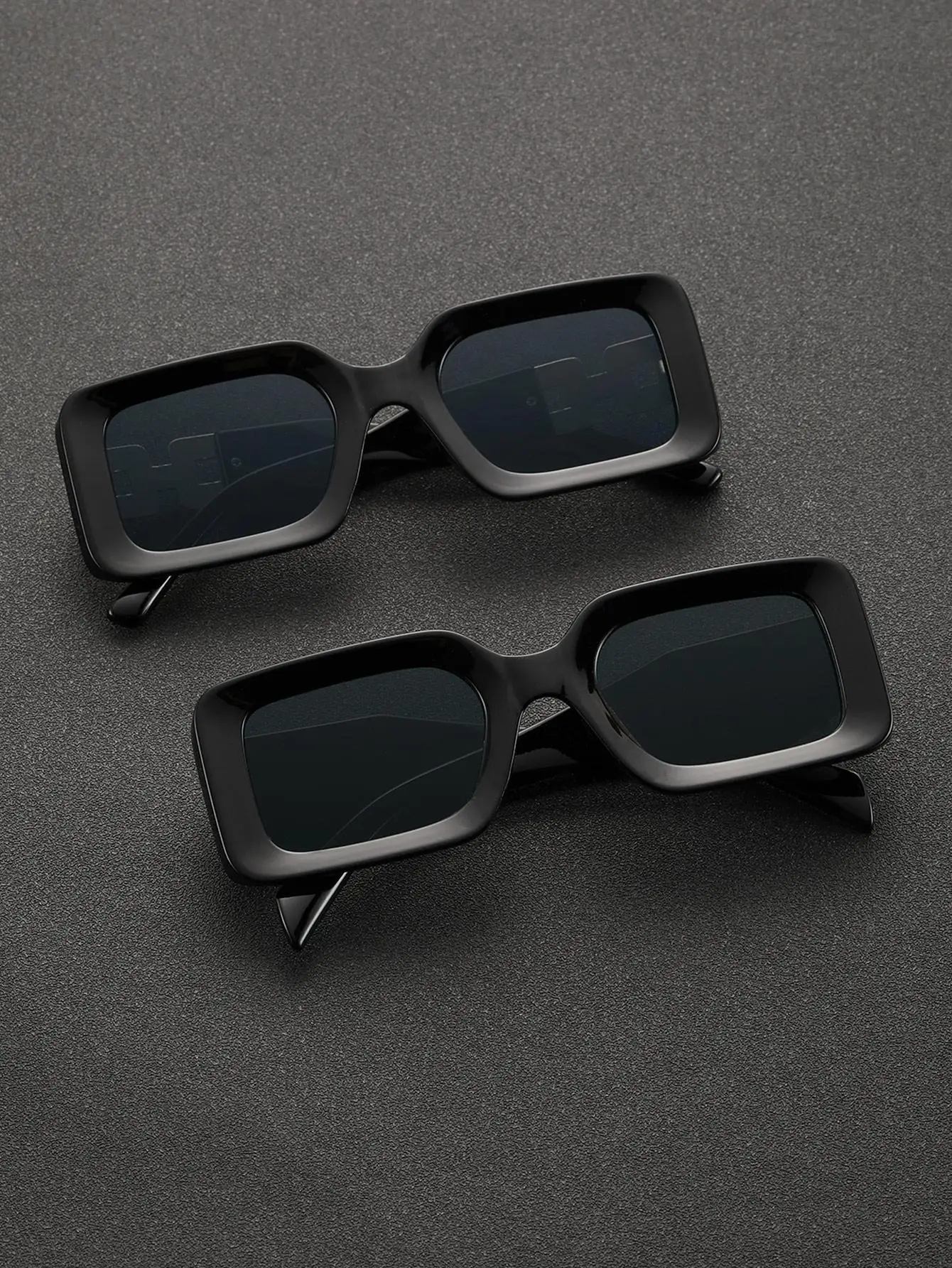 2 шт. солнцезащитные очки унисекс в квадратной оправе
