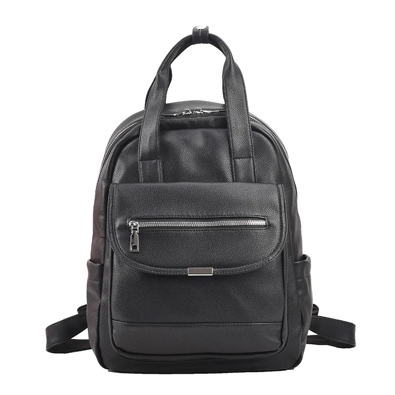 

High Quality Soft Leather Backpack Bags for Women School Teenagers Girls Luxury Portable Back Packs Designer