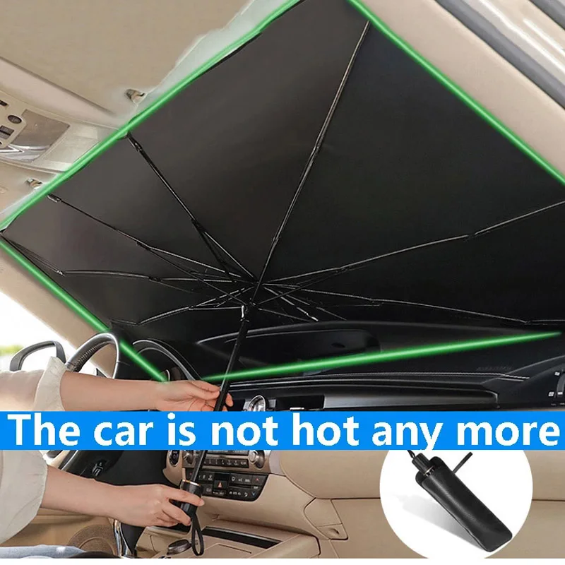 Car Sun Shade Protector Parasol Auto Front Window Sunshade Covers Umbrella Protector Interior Windshield Protection Accessories
