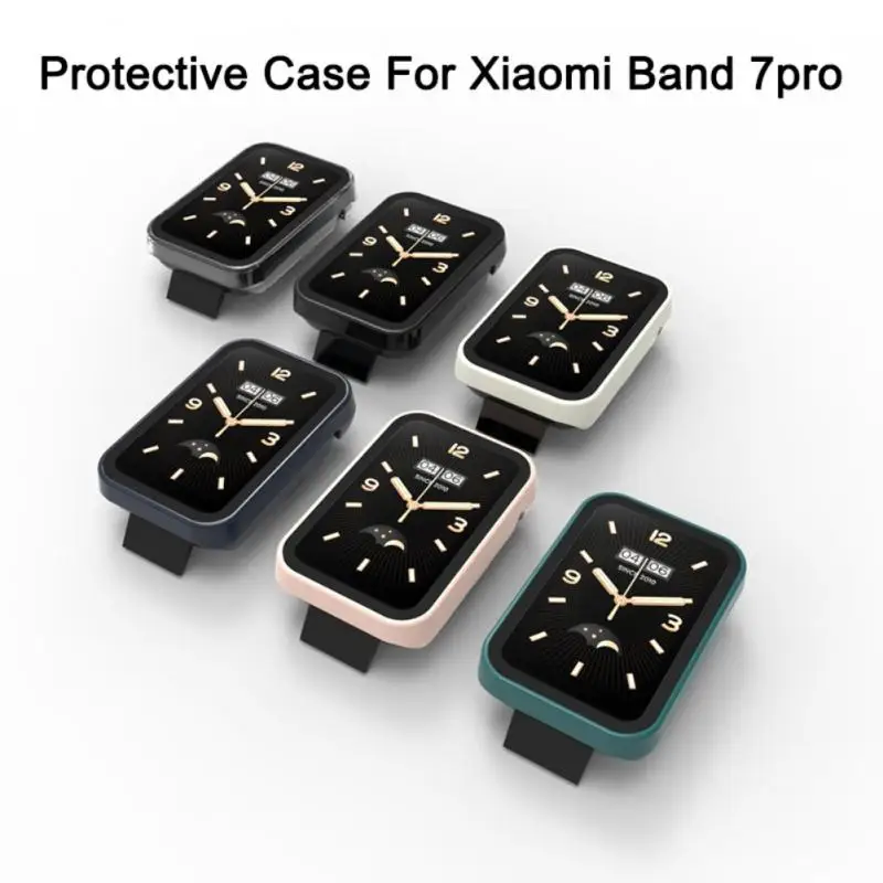 

Pc Hard Screen Protector Case Protective Bumper For Xiaomi Mi Band 7 Screen Protector Tempered Glass Cover Protective Case