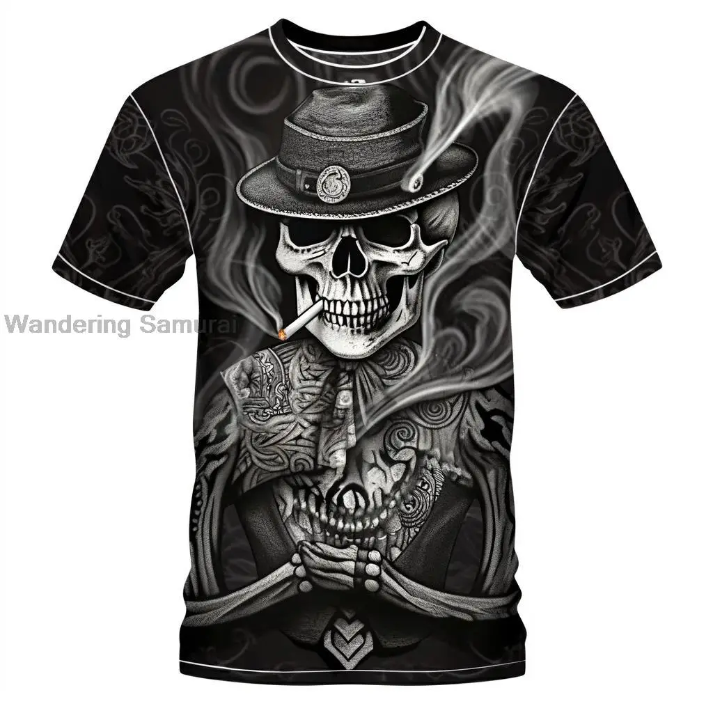 

Футболка Мужская/женская с коротким рукавом и принтом черепа