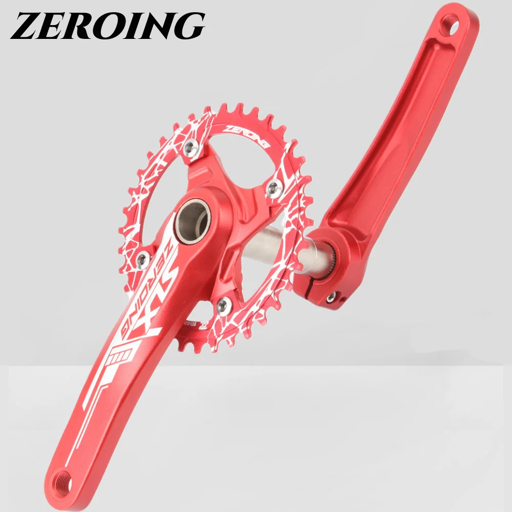 

ZEROING Mountain Bicycle Crankset Aluminum Alloy 104BCD Sprocket MTB Bike Crank Arms 170mm Chainring 8S 32/34/36/38T Chain Wheel