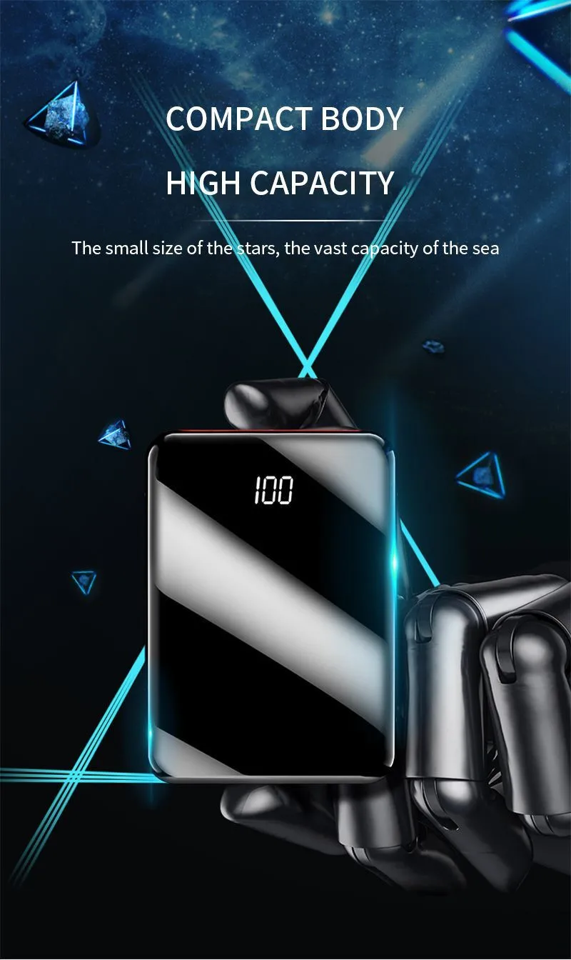 50000mah power bank digital display fast charging mini external battery portable mobile phone charger for xiaomi iphone samsung free global shipping