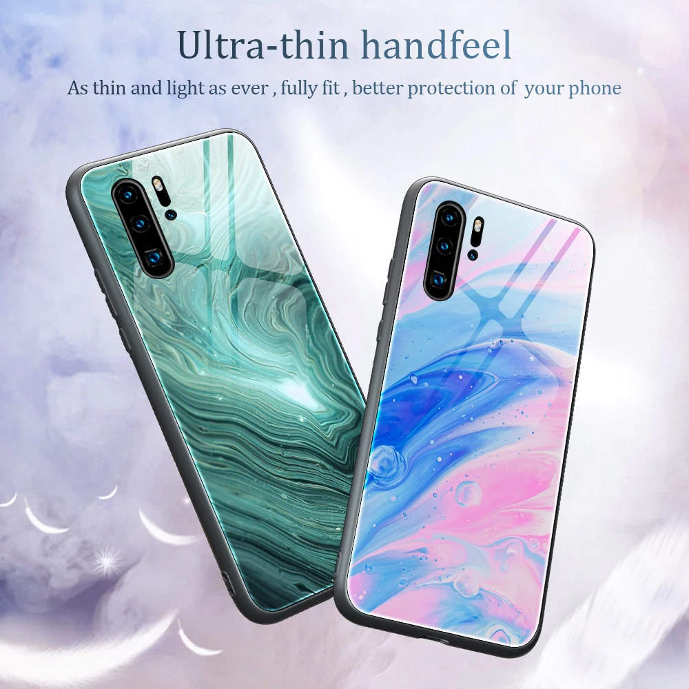 

Градиентный мраморный чехол из закаленного стекла для P50Pro, P40Pro, P40Lite, P30Pro, Mate40Pro, 30Lite, 20Pro, чехол для телефона Honor 60SE, Y75