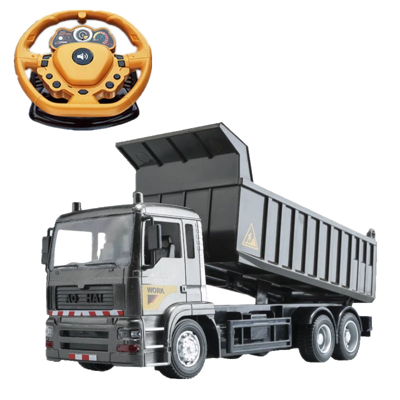 

Инженерный автомобиль на радиоуправлении, Самосвал-кран с дистанционным управлением, экскаватор, грузовик-подъемник, игрушка для улицы, по...