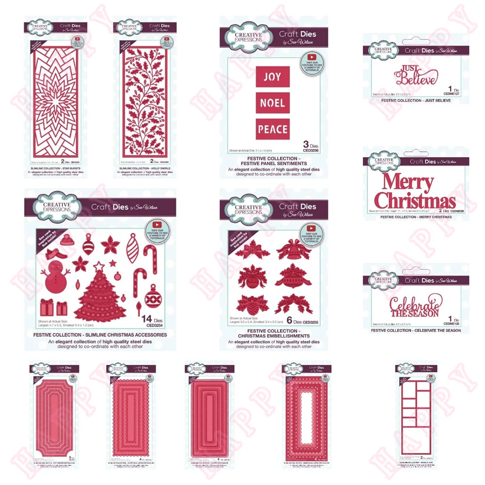 

Christmas Metal Cutting Dies Spider Blessings and Ornaments DIY Scrapbooking Paper Diary Decoration Manual Making Embossing Mold
