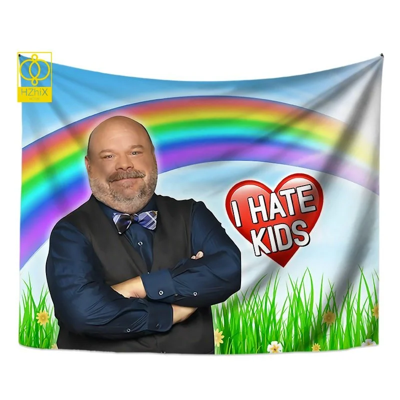 

Bertram Hate Kids Tapestry Wall Hanging Funny Meme Art Aesthetic Hippie Polyester Room Bedroom Decore Sofa Yoga Mat Tapestries