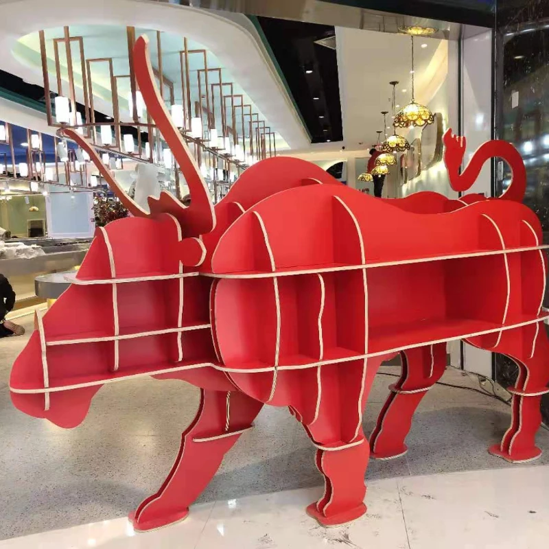 

Creativity: Bullfighting bookshelves, bison shelves, animal shelves, wooden entrance ornaments, restaurant foyer floor ornaments