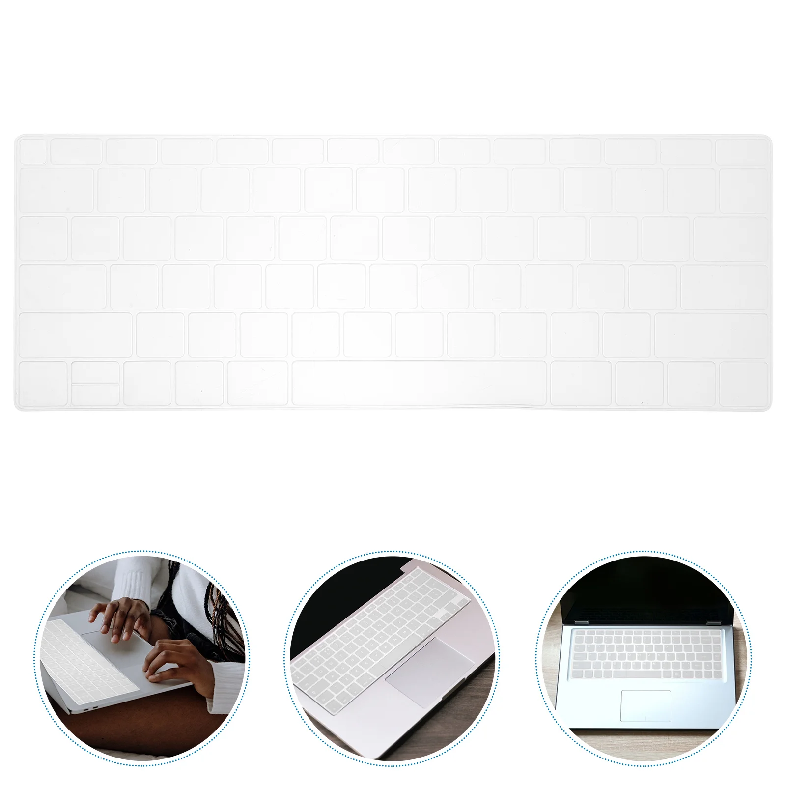 

1pc Keyboard Membrane Universal Practical Durable Protection Film Keyboard Protector for Office Protecting